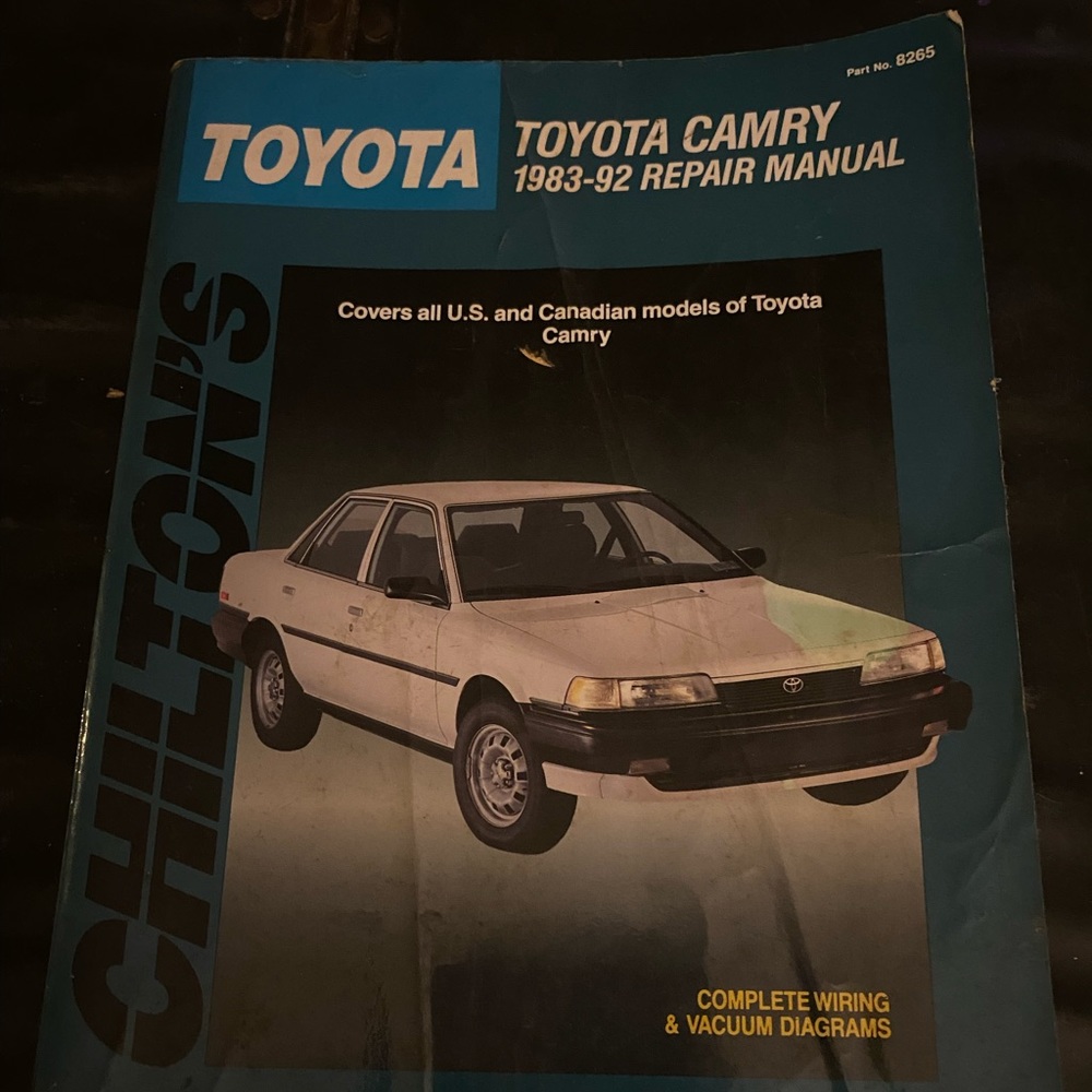 Chilton Toyota Camry 1983-92 Repair Manual part no 8265